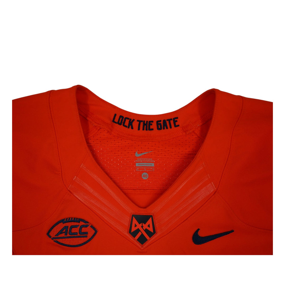 Syracuse University Game Issued #8 Home Orange Football Jersey Syracuse LOA