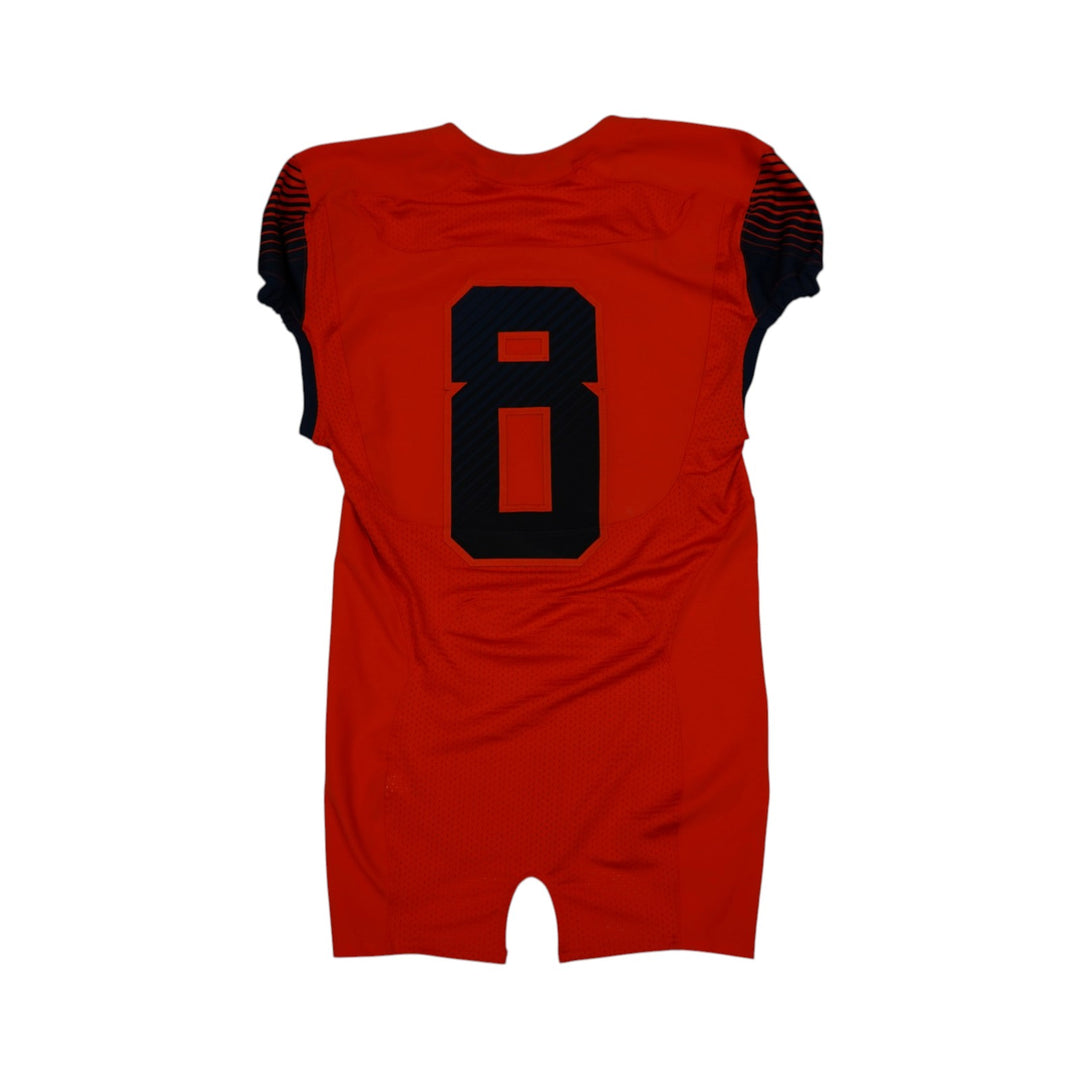 Syracuse University Game Issued #8 Home Orange Football Jersey Syracuse LOA