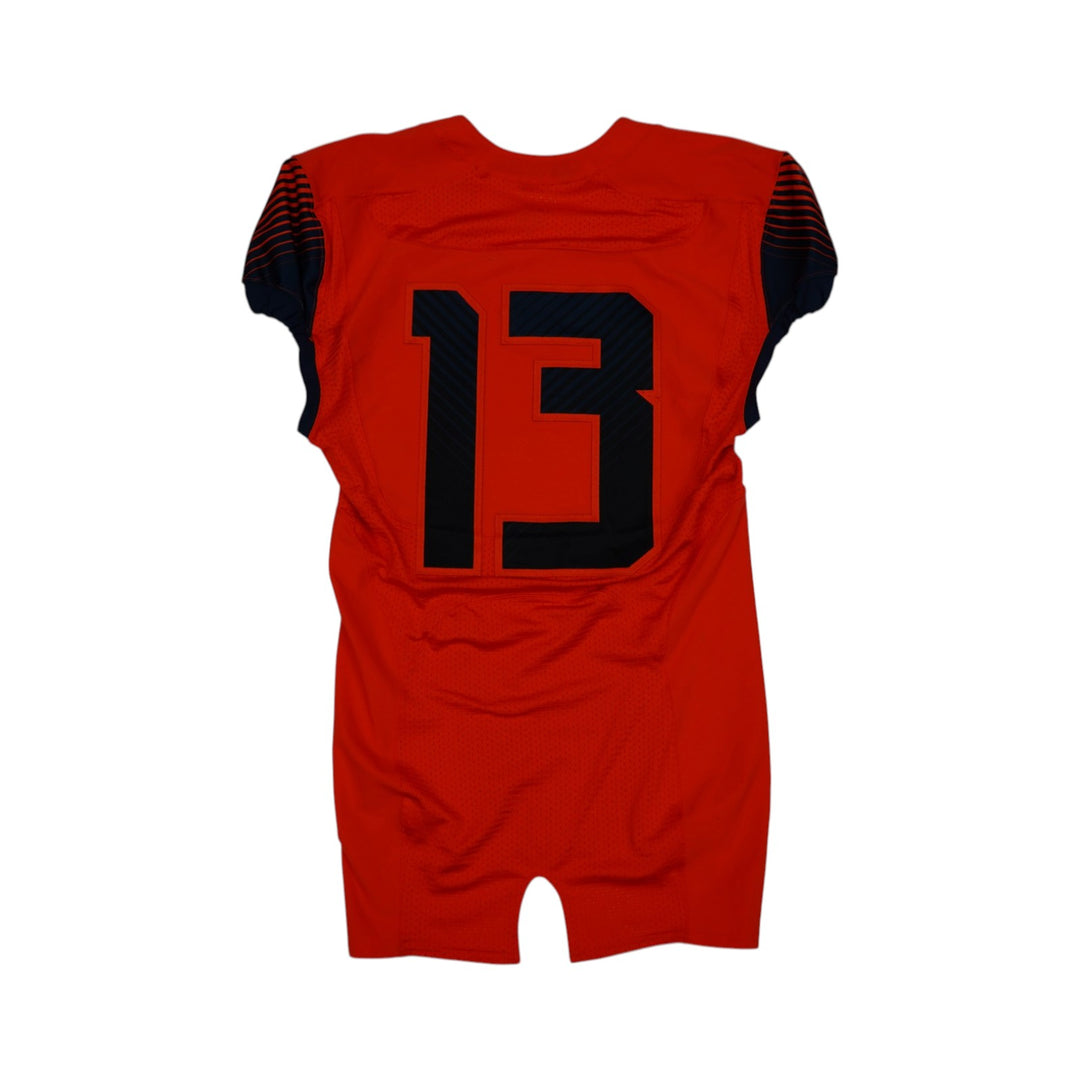 Syracuse University Game Issued #13 Home Orange Football Jersey Syracuse LOA