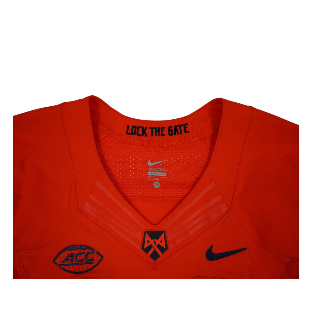 Syracuse University Game Issued #14 Home Orange Football Jersey Syracuse LOA