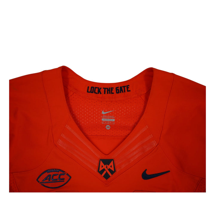 Syracuse University Game Issued #14 Home Orange Football Jersey Syracuse LOA