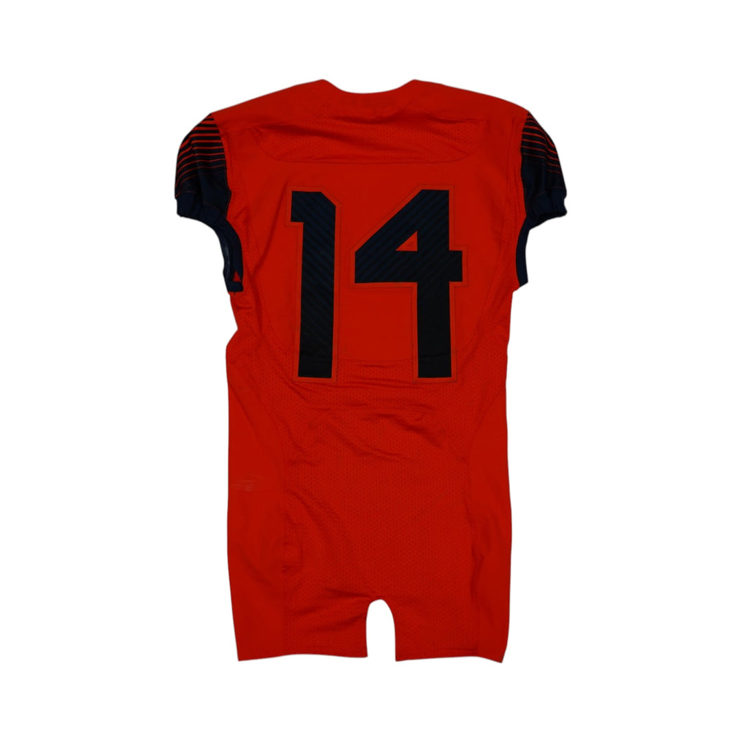 Syracuse University Game Issued #14 Home Orange Football Jersey Syracuse LOA