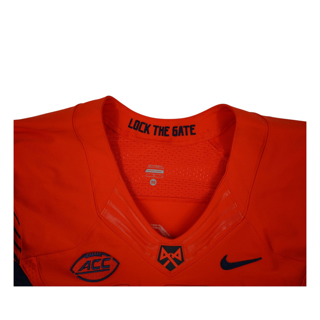 Syracuse University Game Issued #16 Home Orange Football Jersey Syracuse LOA