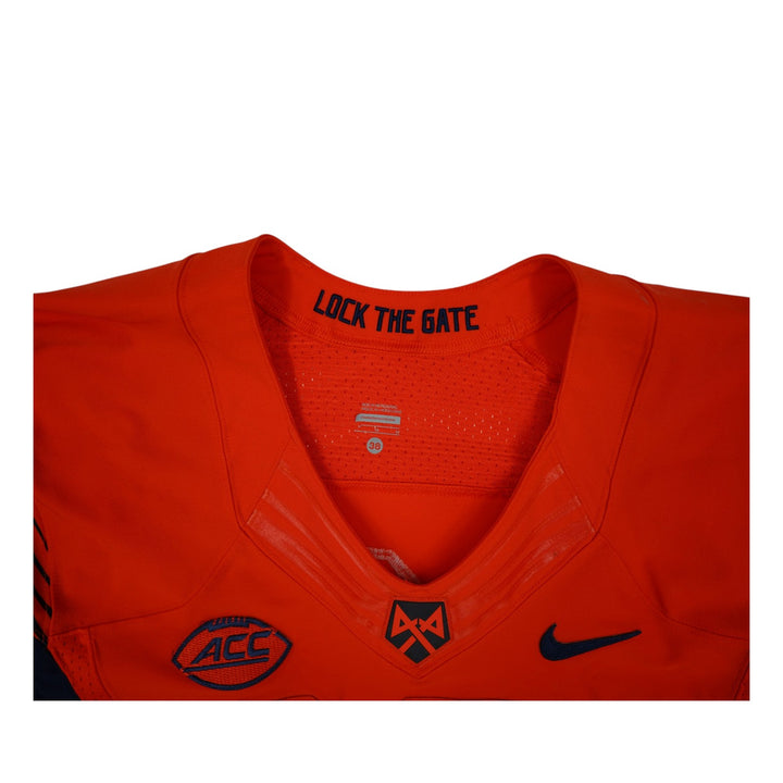 Syracuse University Game Issued #16 Home Orange Football Jersey Syracuse LOA
