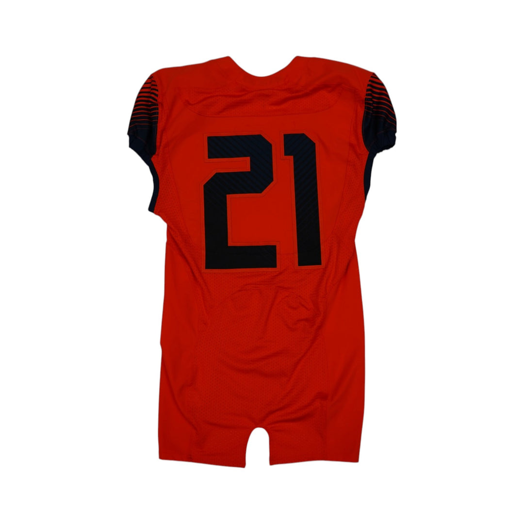 Syracuse University Game Issued #21 Home Orange Football Jersey Syracuse LOA