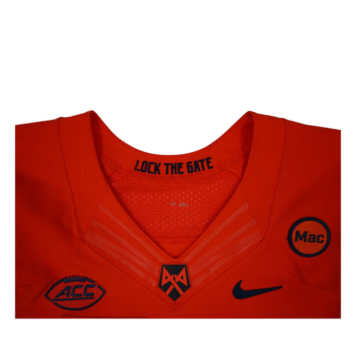 Syracuse University Game Issued #22 Home Orange Football Jersey Syracuse LOA
