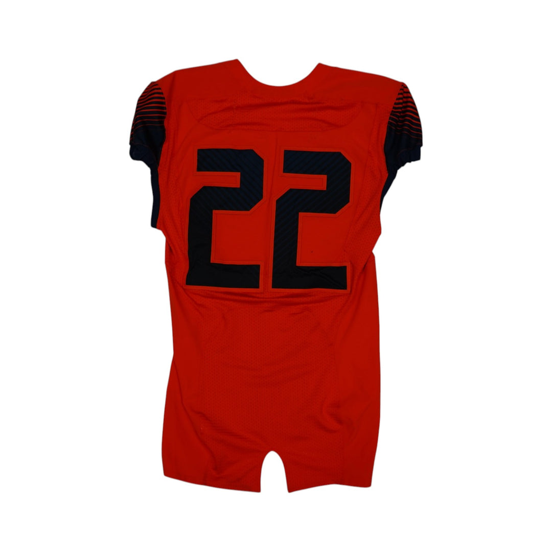 Syracuse University Game Issued #22 Home Orange Football Jersey Syracuse LOA