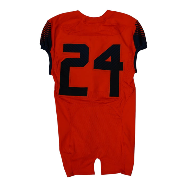 Syracuse University Game Issued #24 Home Orange Football Jersey Syracuse LOA