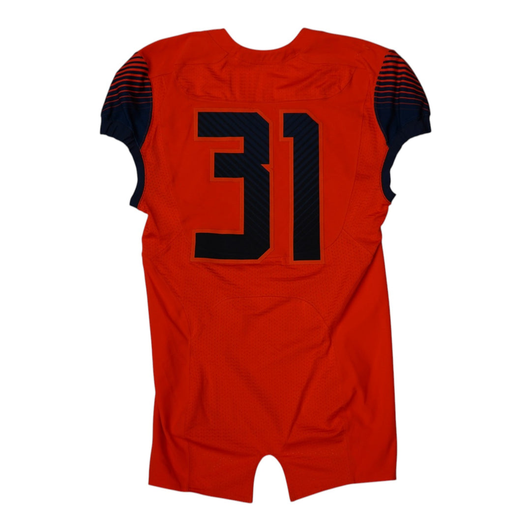Syracuse University Game Issued #31 Home Orange Football Jersey Syracuse LOA