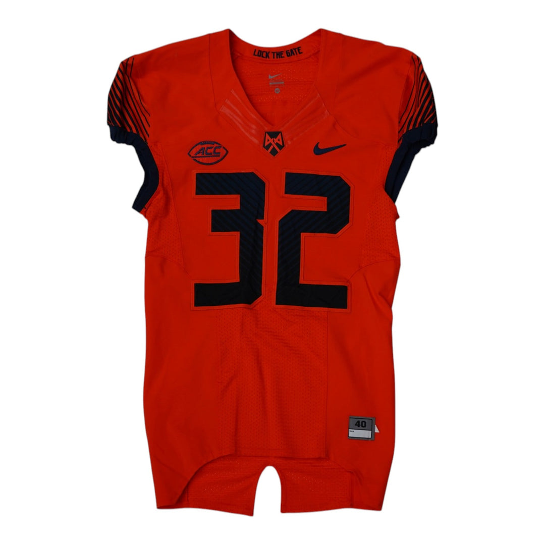 Syracuse University Game Issued #32 Home Orange Football Jersey Syracuse LOA