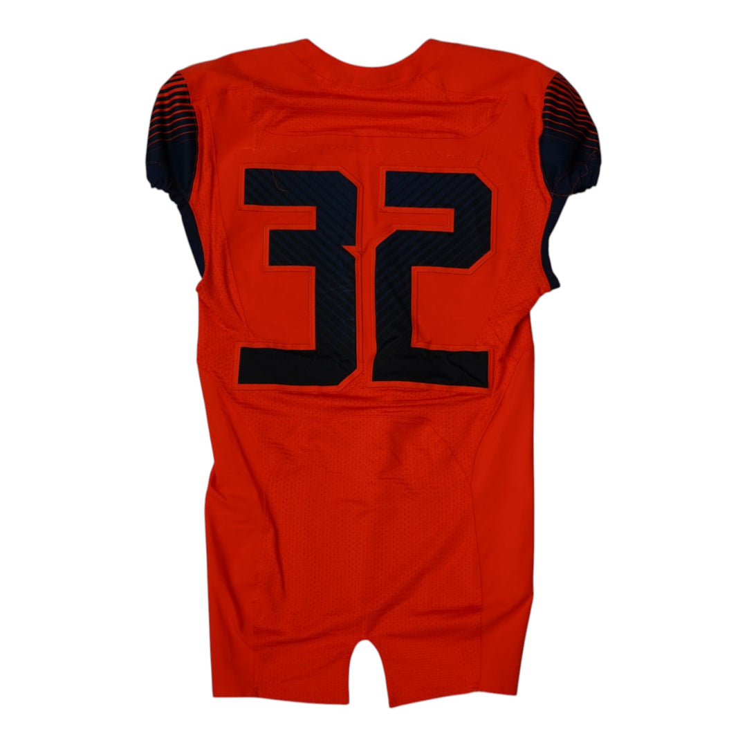 Syracuse University Game Issued #32 Home Orange Football Jersey Syracuse LOA