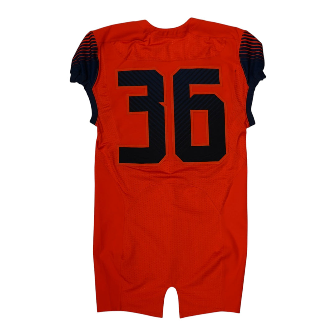 Syracuse University Game Issued #36 Home Orange Football Jersey Syracuse LOA