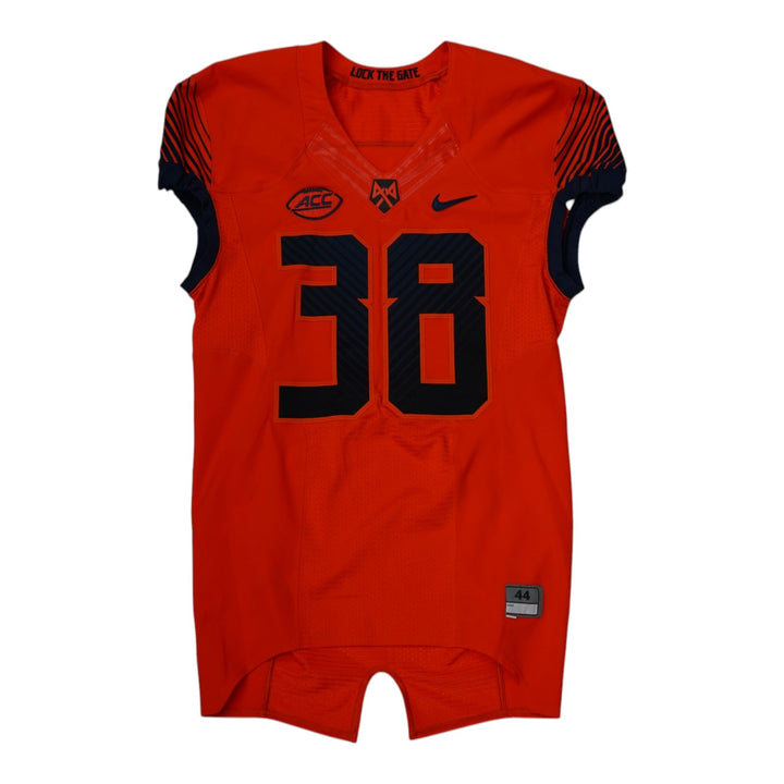 Syracuse University Game Issued #38 Home Orange Football Jersey Syracuse LOA