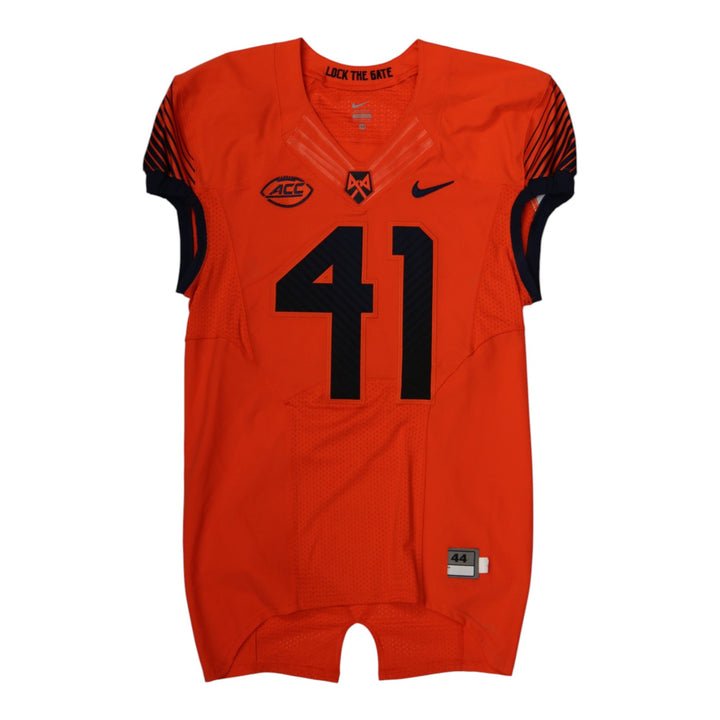 Syracuse University Game Issued #41 Home Orange Football Jersey Syracuse LOA