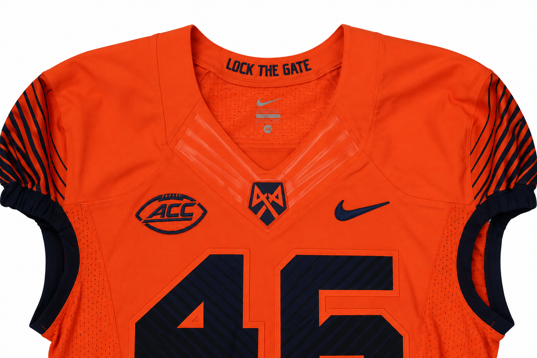 Syracuse University Game Issued #46 Home Orange Football Jersey Syracuse LOA