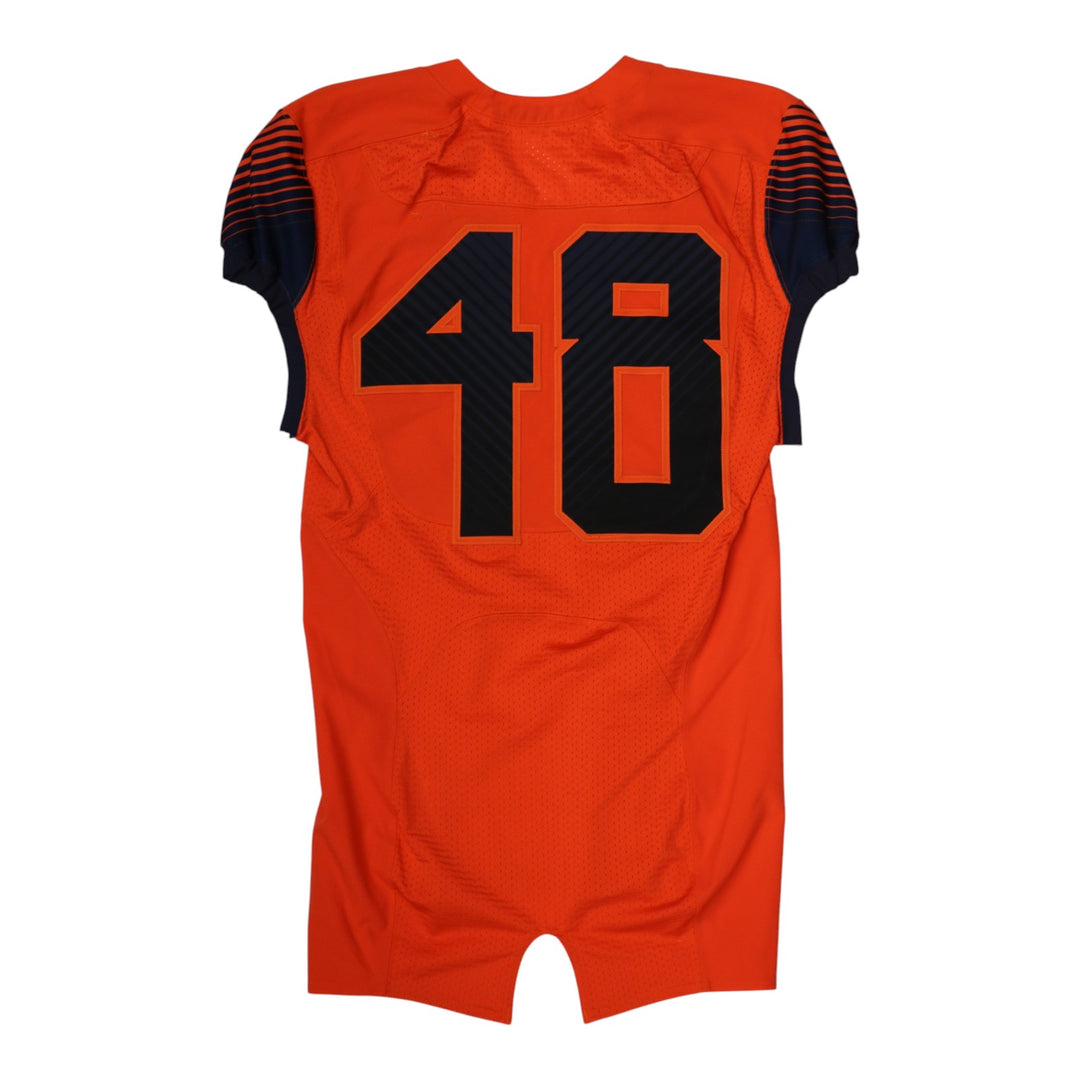 Syracuse University Game Issued #48 Home Orange Football Jersey Syracuse LOA
