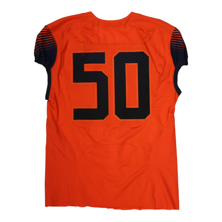 Syracuse University Game Issued #50 Home Orange Football Jersey Syracuse LOA