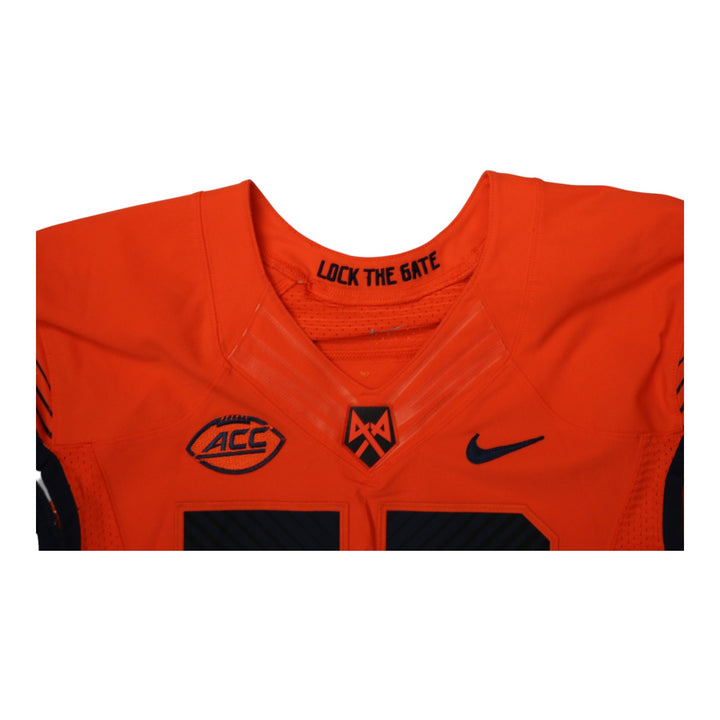 Syracuse University Game Issued #53 Home Orange Football Jersey Syracuse LOA