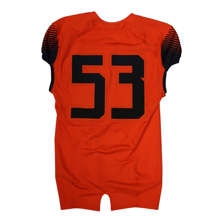 Syracuse University Game Issued #53 Home Orange Football Jersey Syracuse LOA