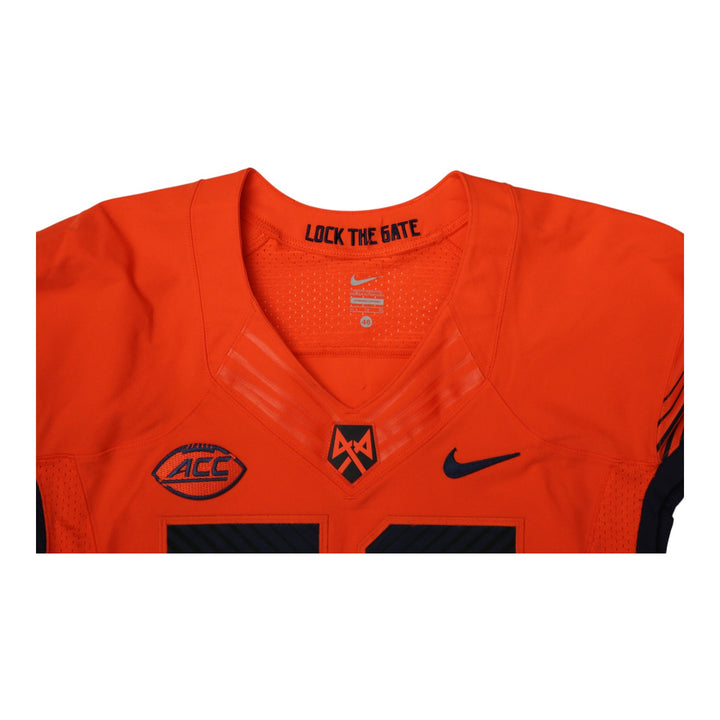 Syracuse University Game Issued #56 Home Orange Football Jersey Syracuse LOA