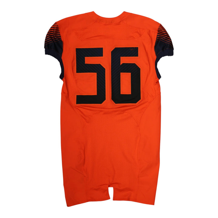 Syracuse University Game Issued #56 Home Orange Football Jersey Syracuse LOA