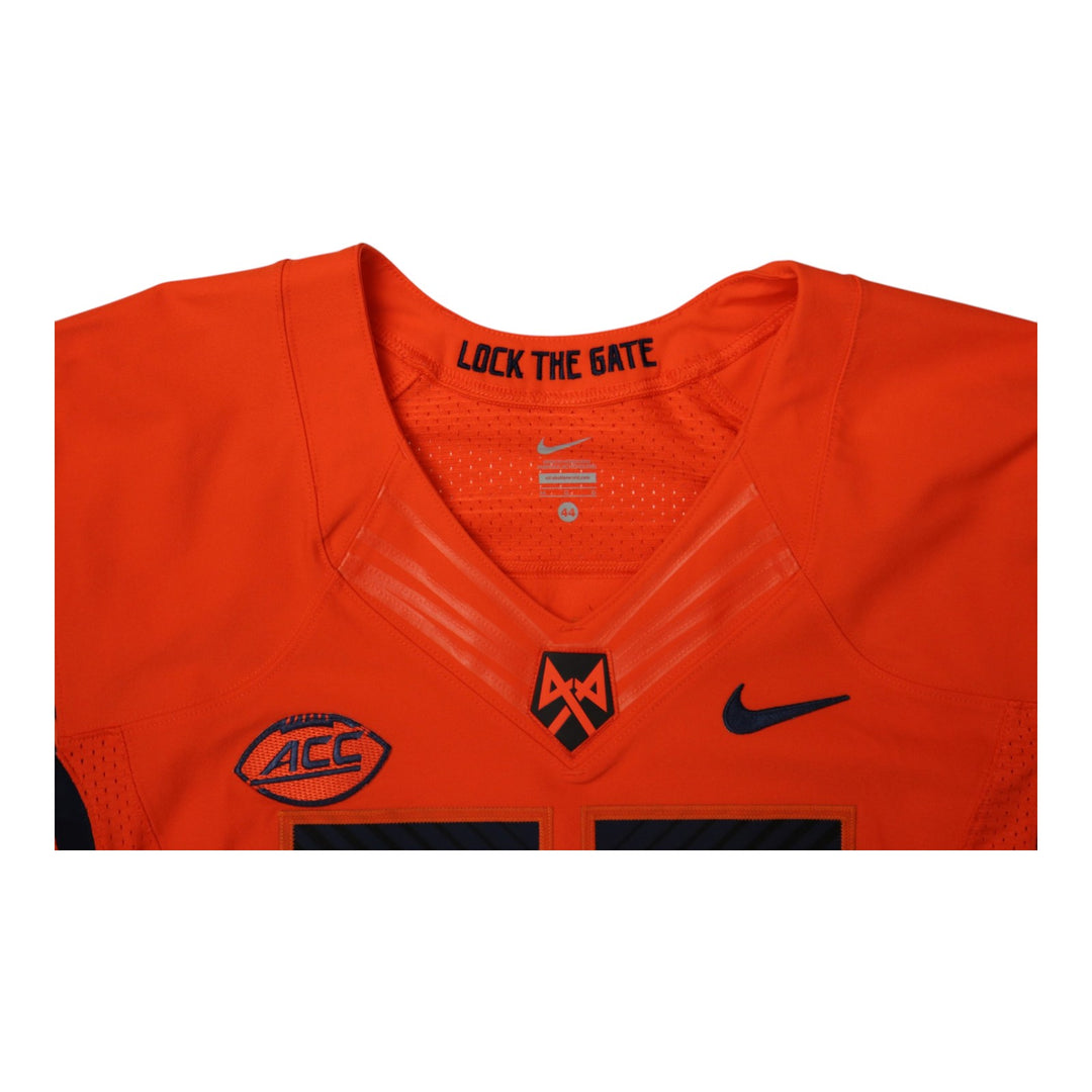 Syracuse University Game Issued #57 Home Orange Football Jersey Syracuse LOA