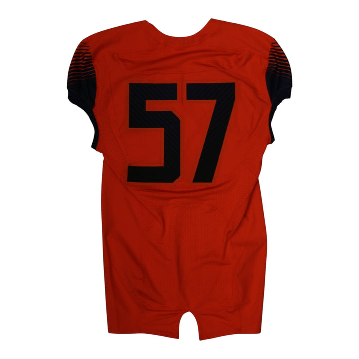 Syracuse University Game Issued #57 Home Orange Football Jersey Syracuse LOA