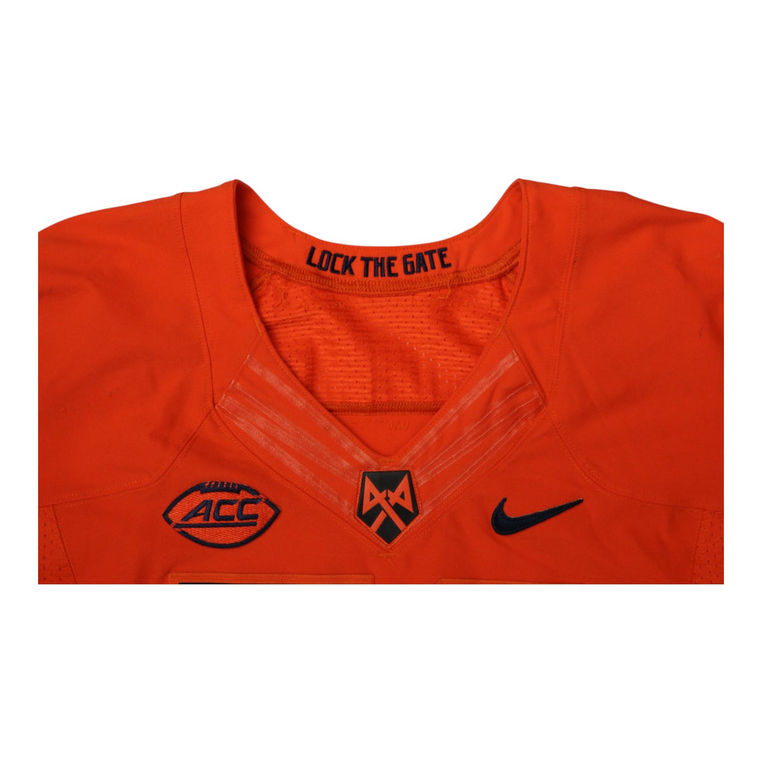 Syracuse University Game Issued #59 Home Orange Football Jersey Syracuse LOA