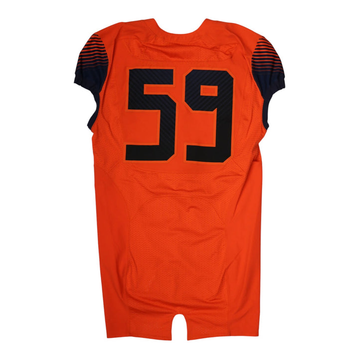 Syracuse University Game Issued #59 Home Orange Football Jersey Syracuse LOA