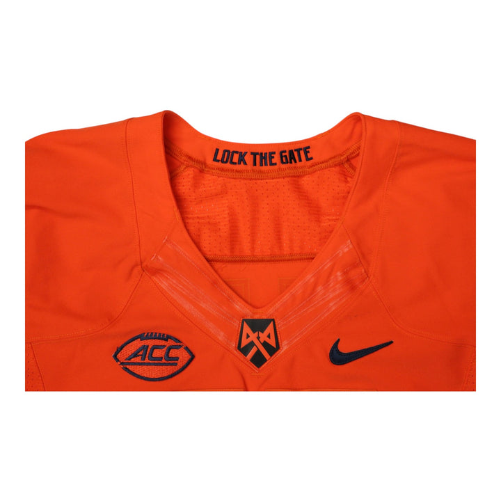Syracuse University Game Issued #63 Home Orange Football Jersey Syracuse LOA
