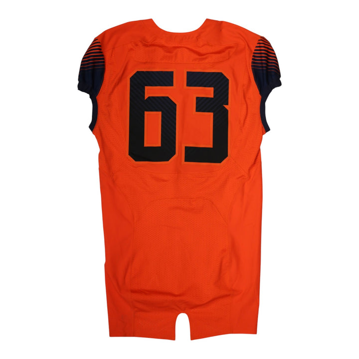 Syracuse University Game Issued #63 Home Orange Football Jersey Syracuse LOA