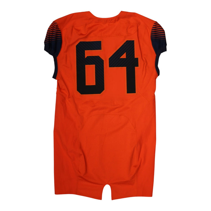 Syracuse University Game Issued #64 Home Orange Football Jersey Syracuse LOA