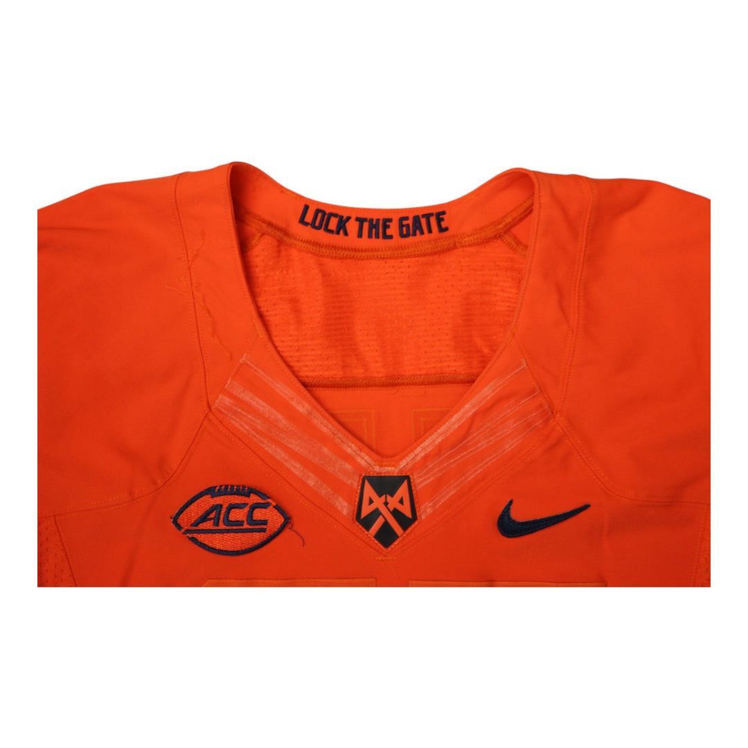 Syracuse University Game Issued #65 Home Orange Football Jersey Syracuse LOA