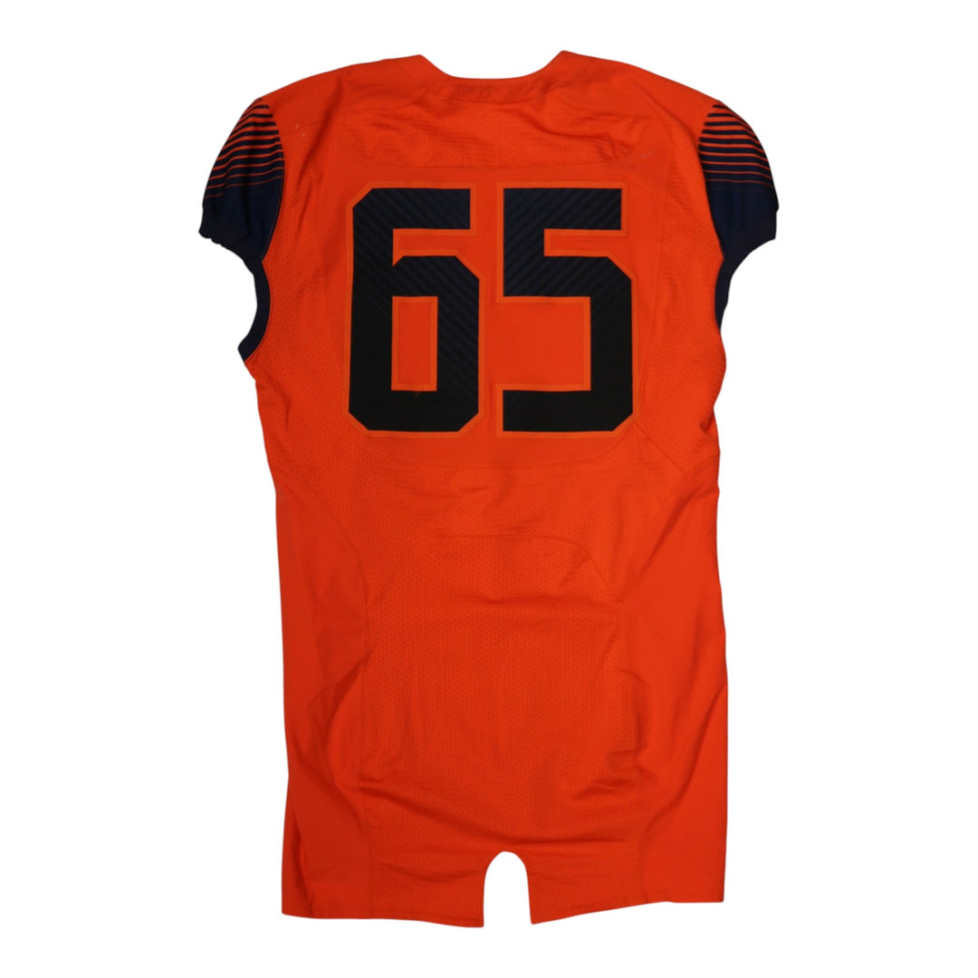 Syracuse University Game Issued #65 Home Orange Football Jersey Syracuse LOA