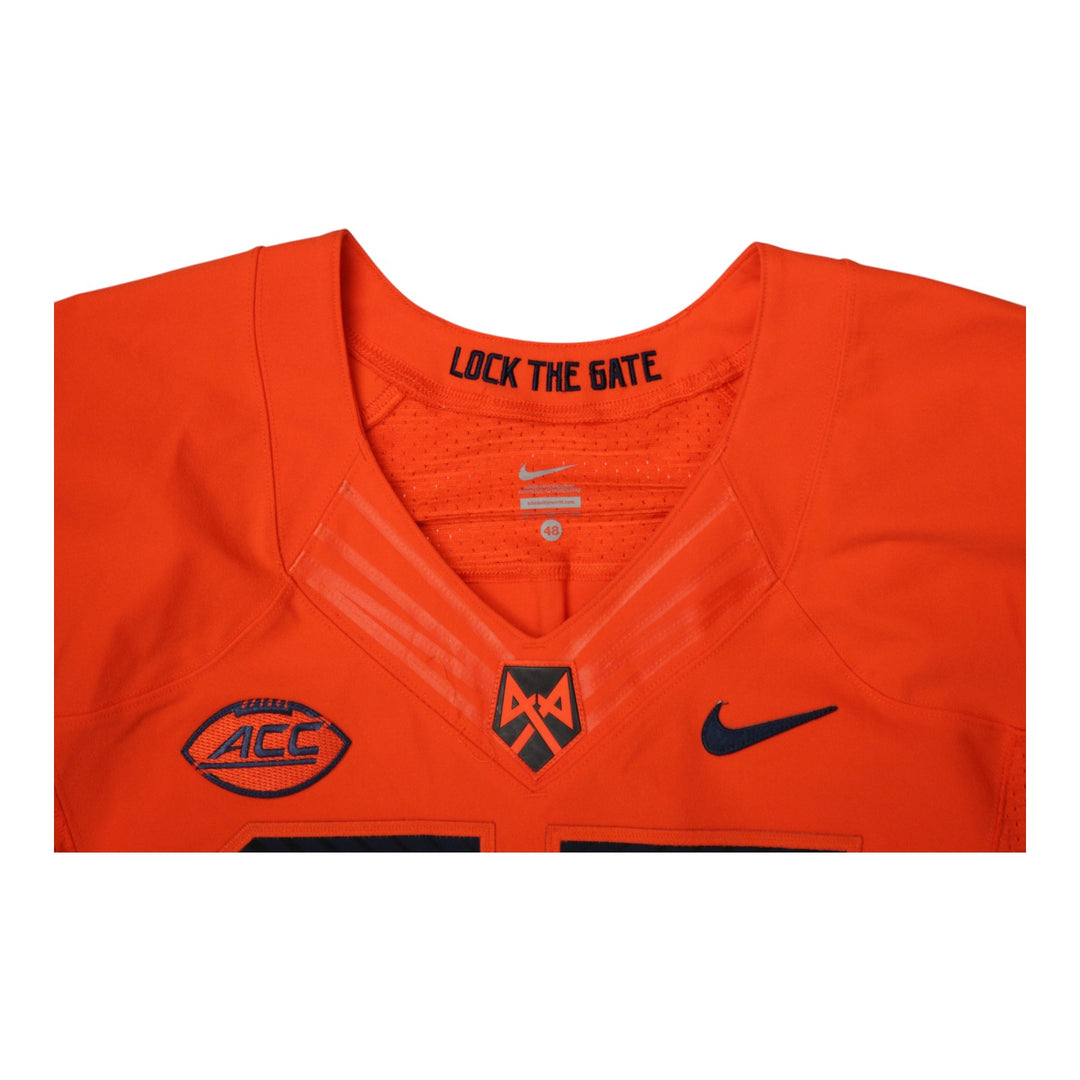 Syracuse University Game Issued #67 Home Orange Football Jersey Syracuse LOA