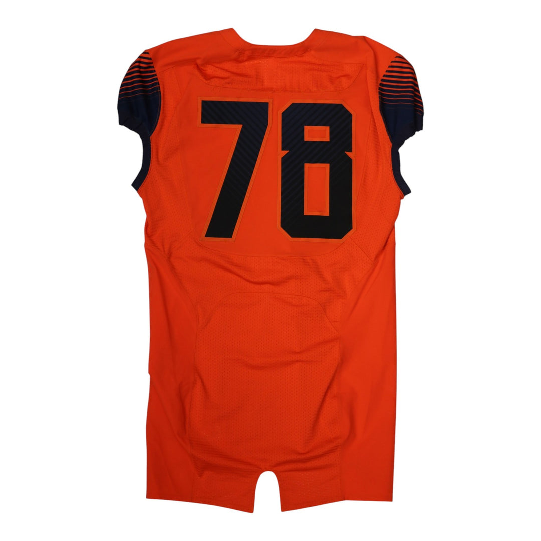 Syracuse University Game Issued #78 Home Orange Football Jersey Syracuse LOA