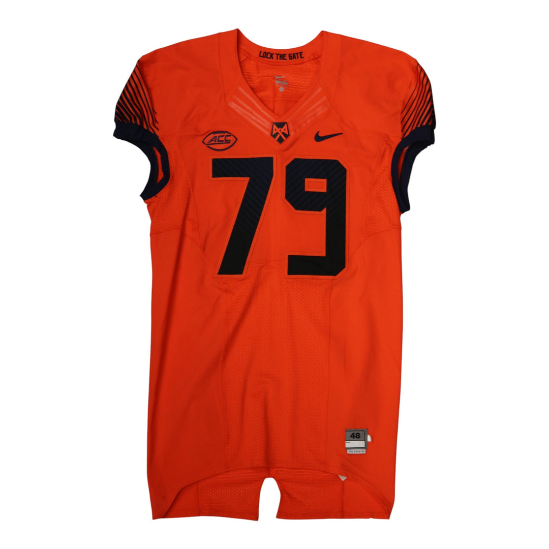 Syracuse University Game Issued #79 Home Orange Football Jersey Syracuse LOA