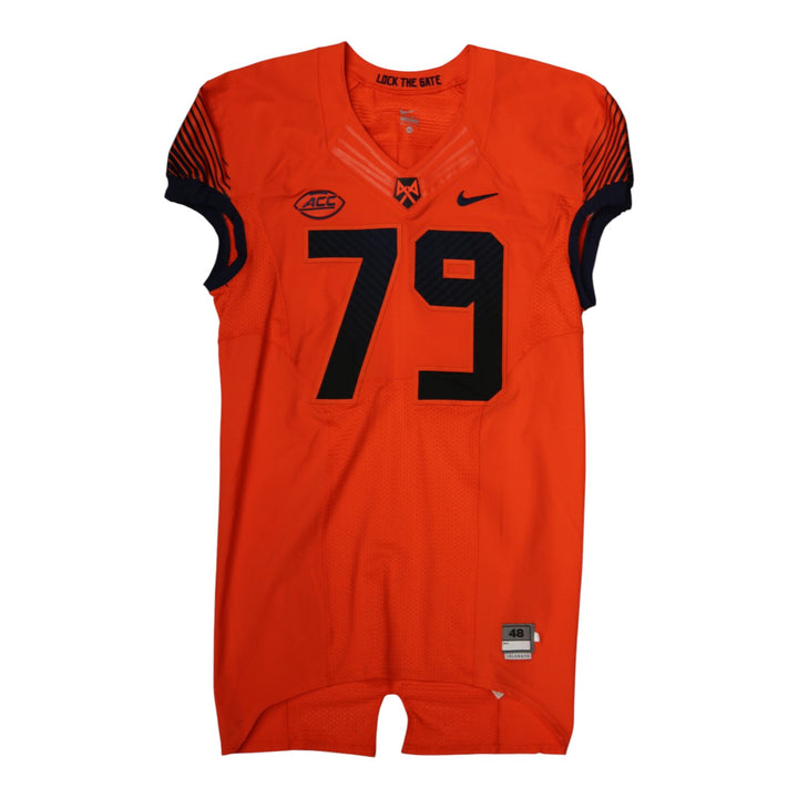 Syracuse University Game Issued #79 Home Orange Football Jersey Syracuse LOA