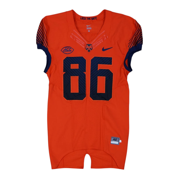 Syracuse University Game Issued #86 Home Orange Football Jersey Syracuse LOA