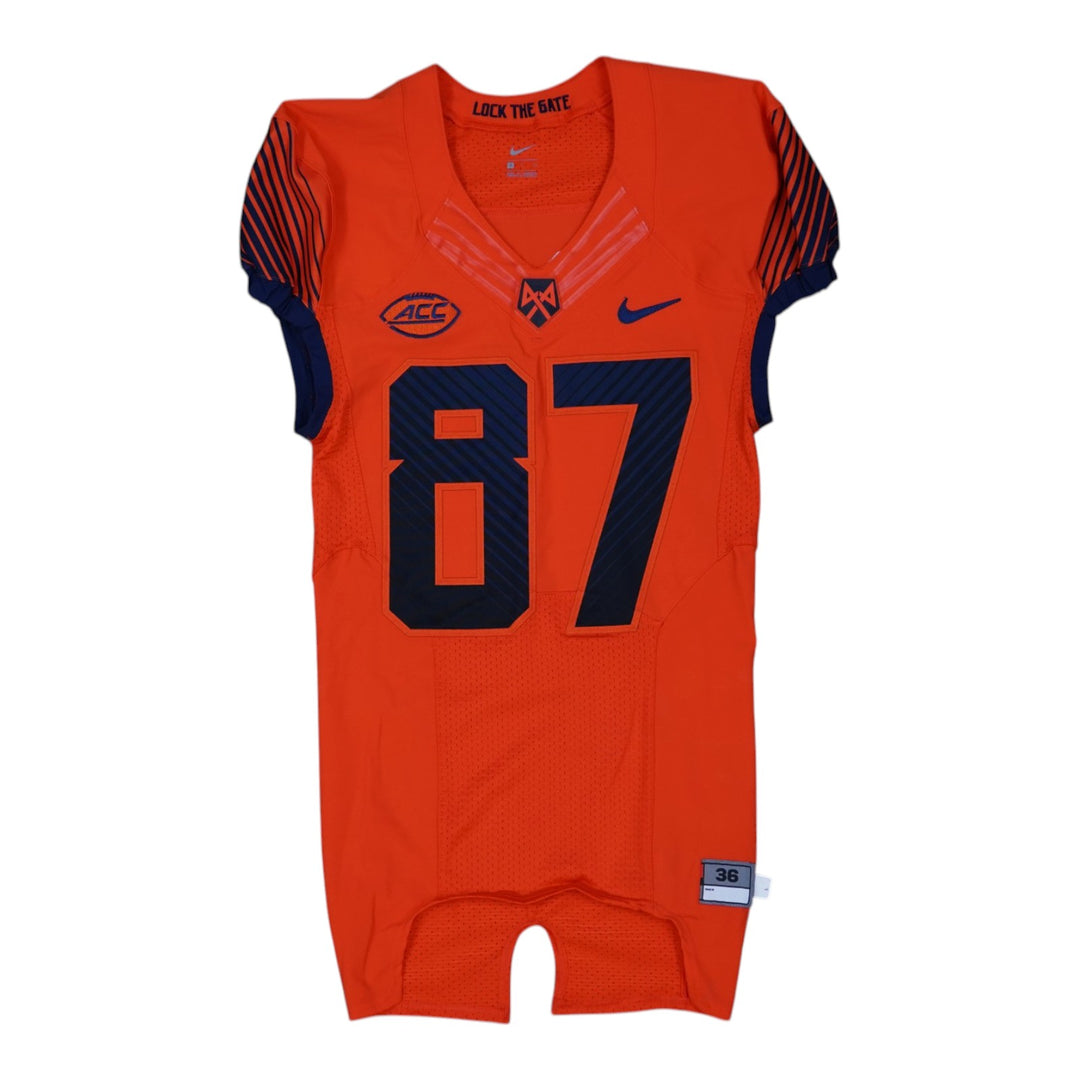 Syracuse University Game Issued #87 Home Orange Football Jersey Syracuse LOA