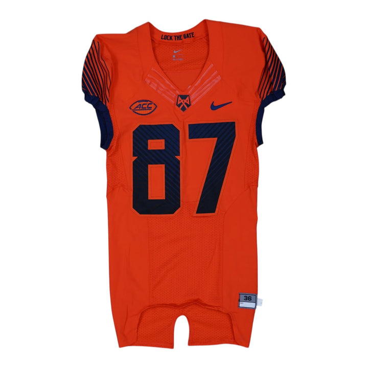 Syracuse University Game Issued #87 Home Orange Football Jersey Syracuse LOA