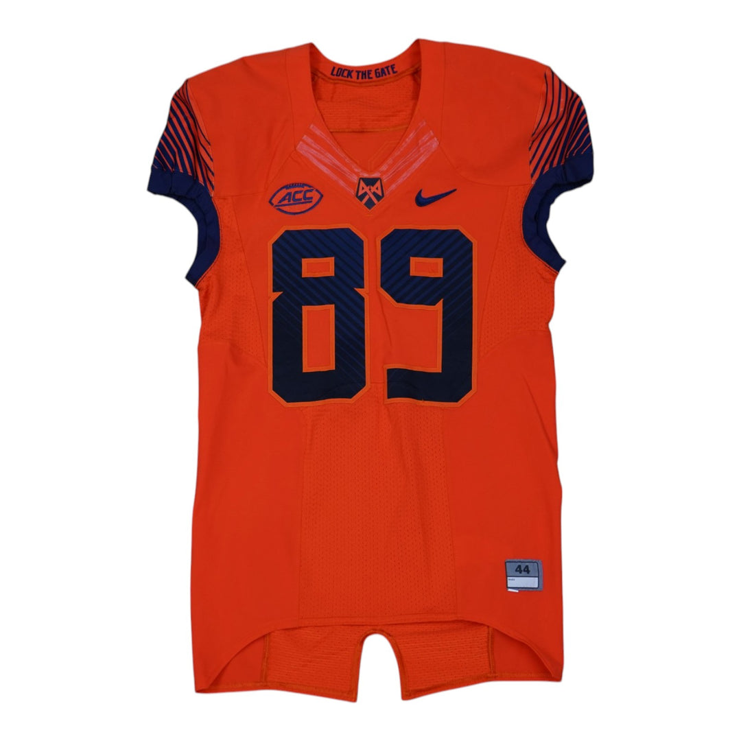 Syracuse University Game Issued #89 Home Orange Football Jersey Syracuse LOA
