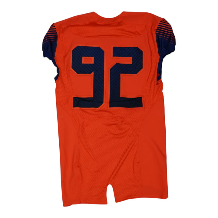 Syracuse University Game Issued #92 Home Orange Football Jersey Syracuse LOA