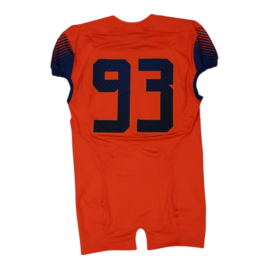 Syracuse University Game Issued #93 Home Orange Football Jersey Syracuse LOA