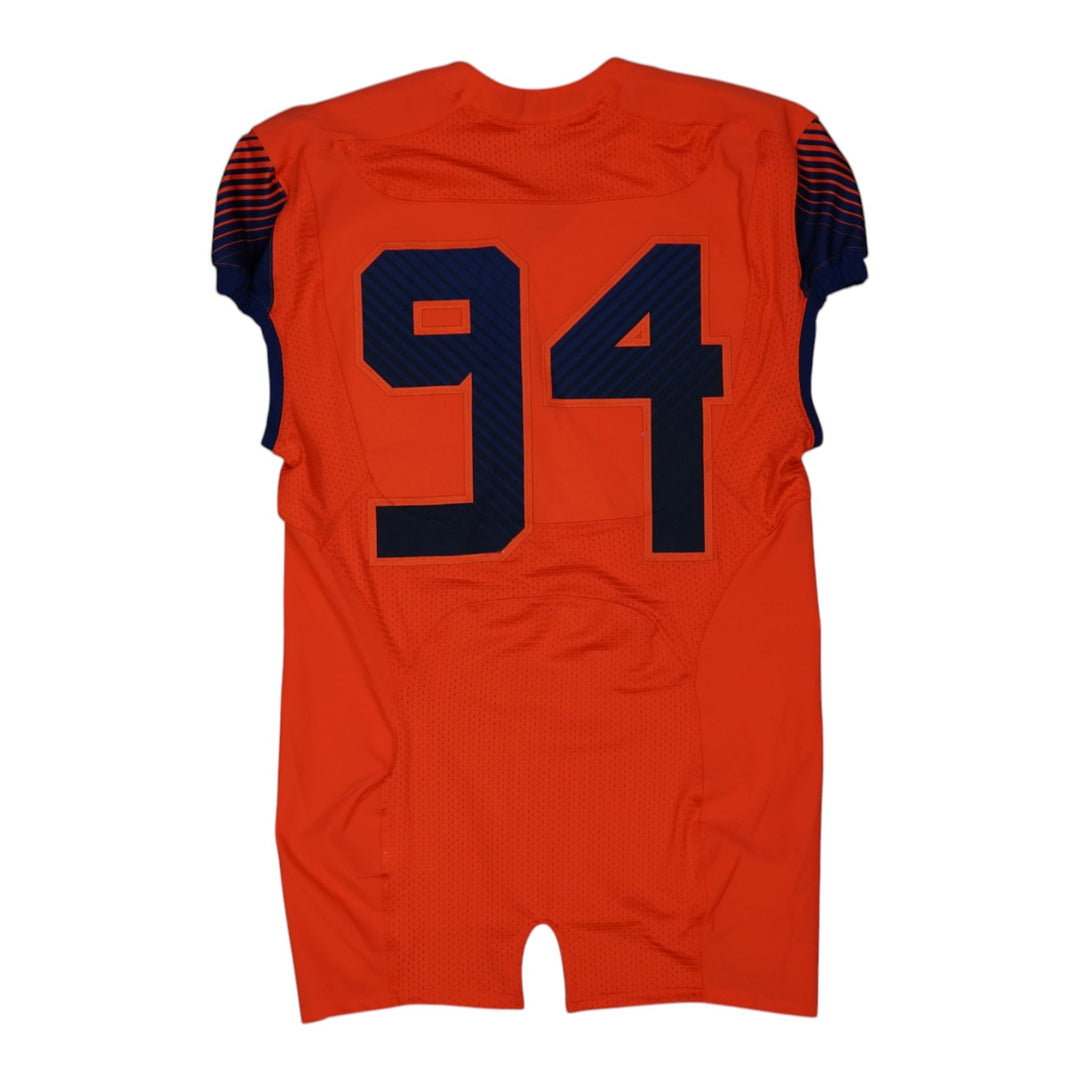 Syracuse University Game Issued #94 Home Orange Football Jersey Syracuse LOA