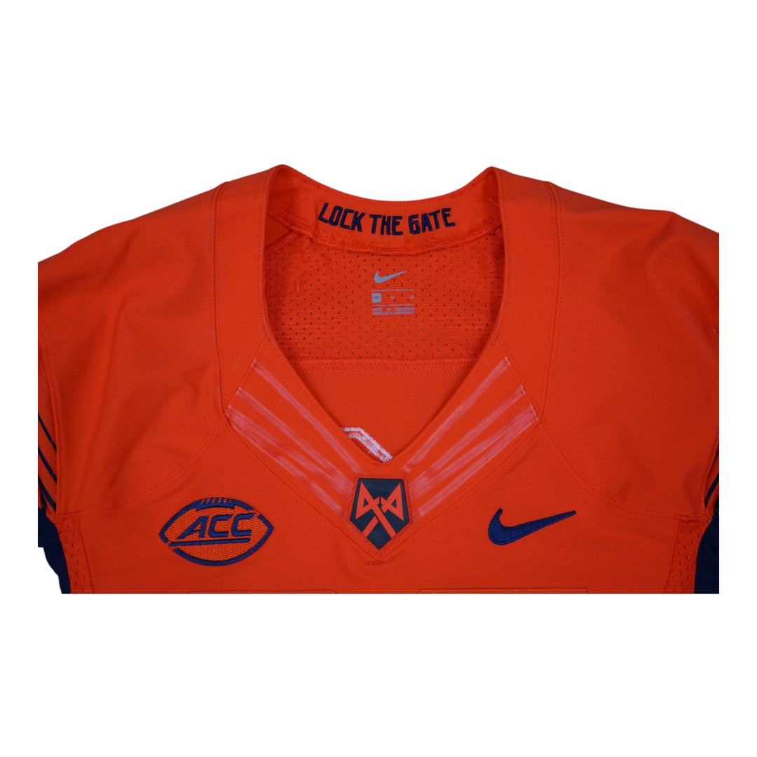 Syracuse University Game Issued #96 Home Orange Football Jersey Syracuse LOA