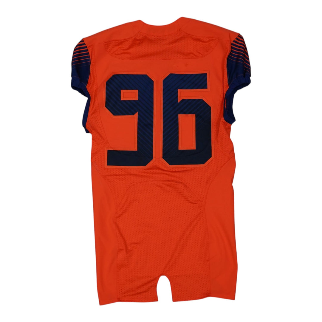 Syracuse University Game Issued #96 Home Orange Football Jersey Syracuse LOA