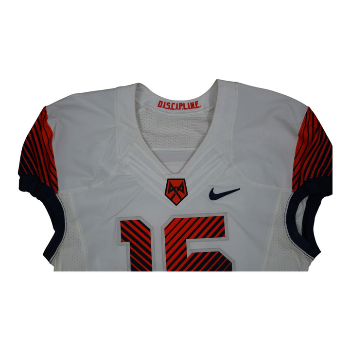 Syracuse University Game Issued #16 Away White Football Jersey Syracuse LOA
