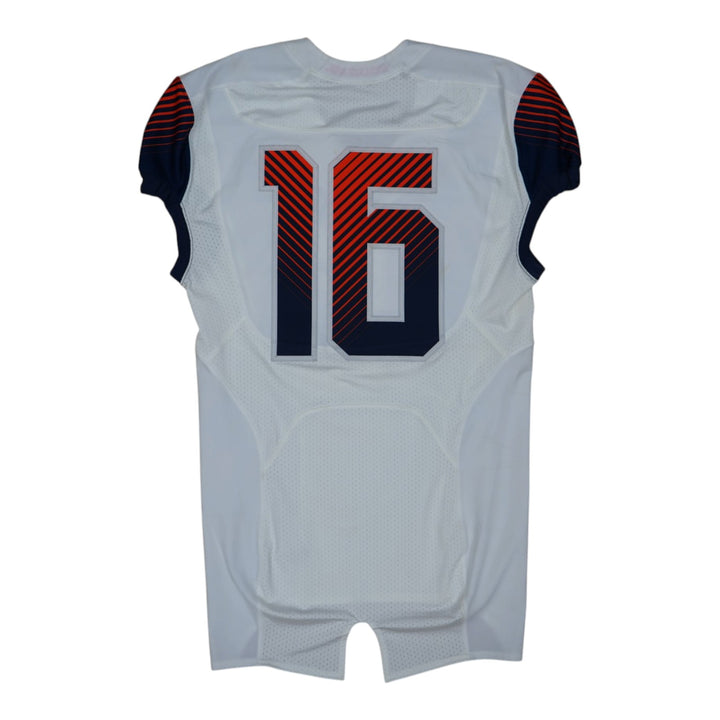 Syracuse University Game Issued #16 Away White Football Jersey Syracuse LOA