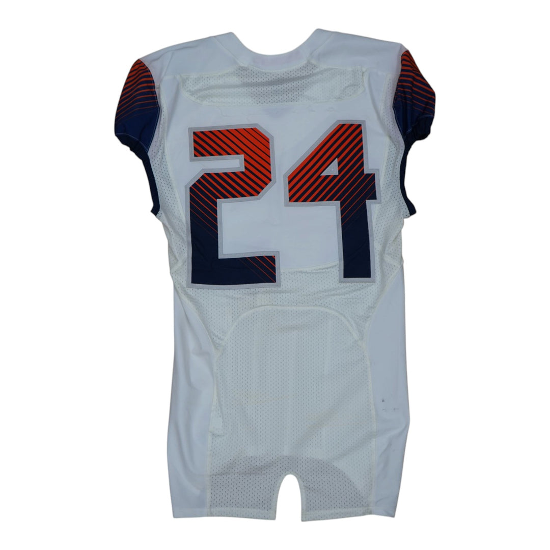 Syracuse University Game Issued #24 Away White Football Jersey Syracuse LOA
